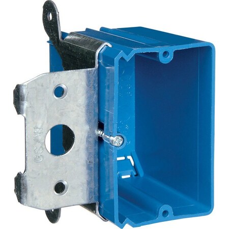 Abb Carlon 21 cu in Rectangle PVC 1 gang Outlet Box Blue B121ADJ